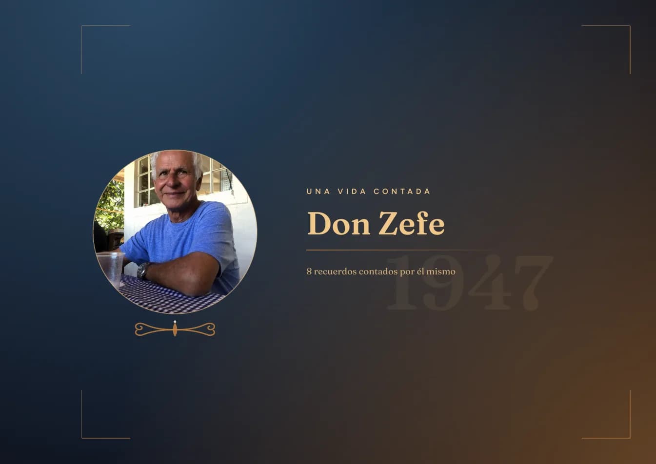 La tapa dura del libro de Don Zefe, con su foto